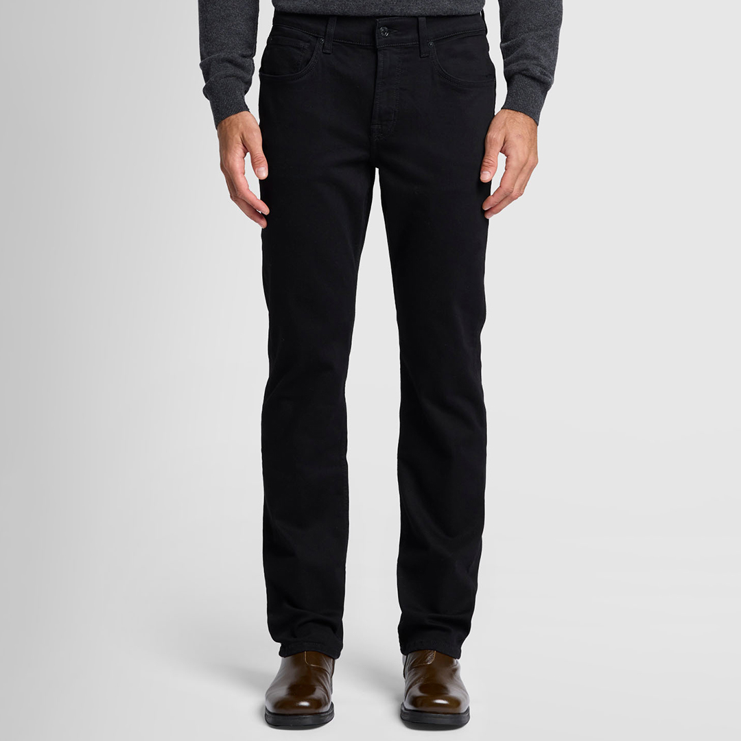 Black Straight Leg Stretch Jeans