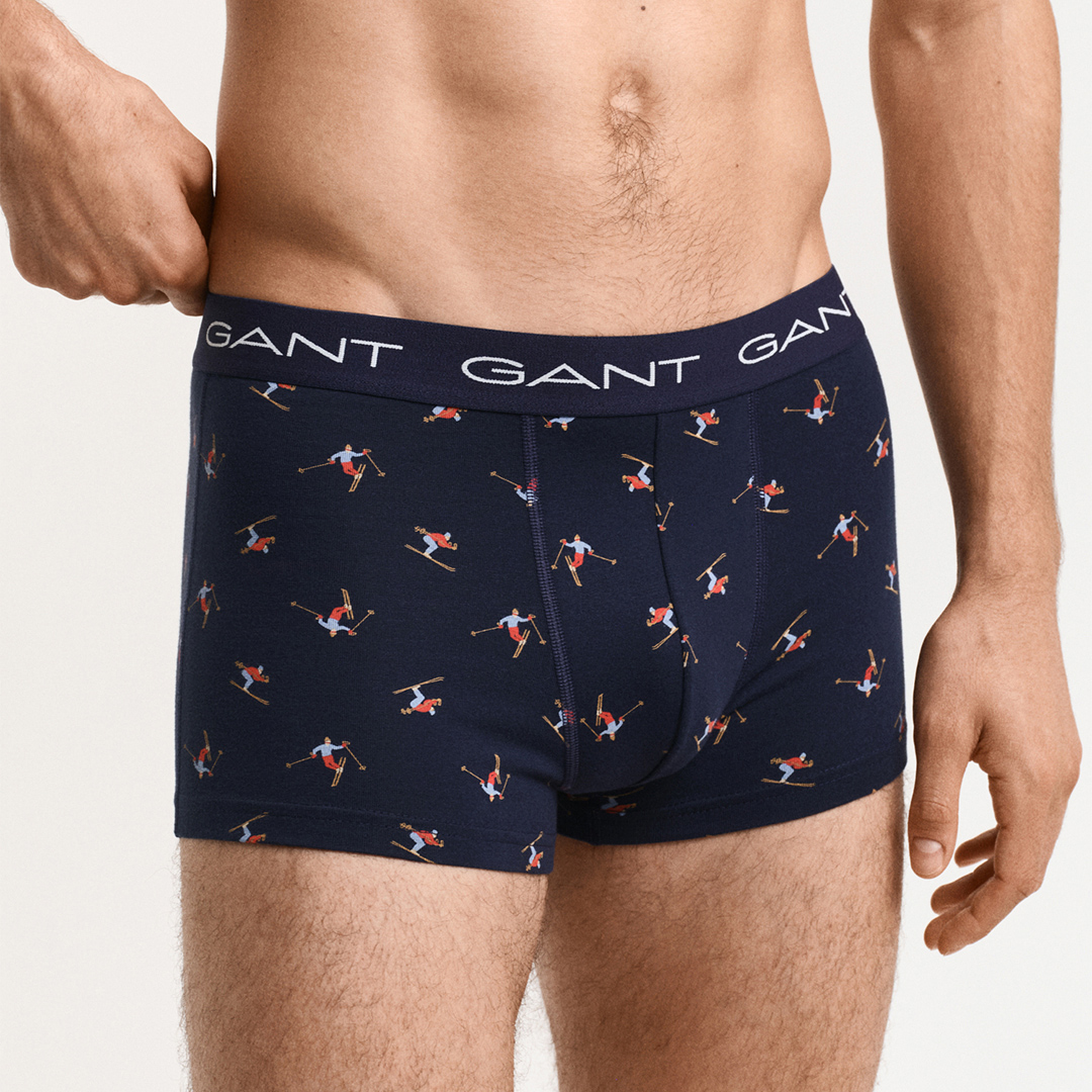 Navy Skier Print 3-Pack Boxer Briefs