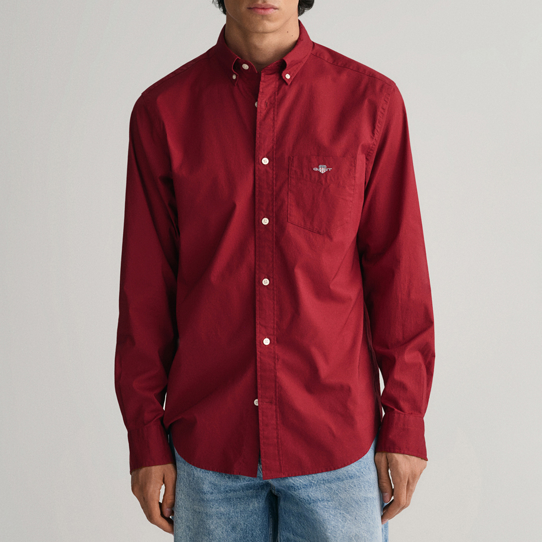 Red Reg Classic Cotton Poplin Shirt