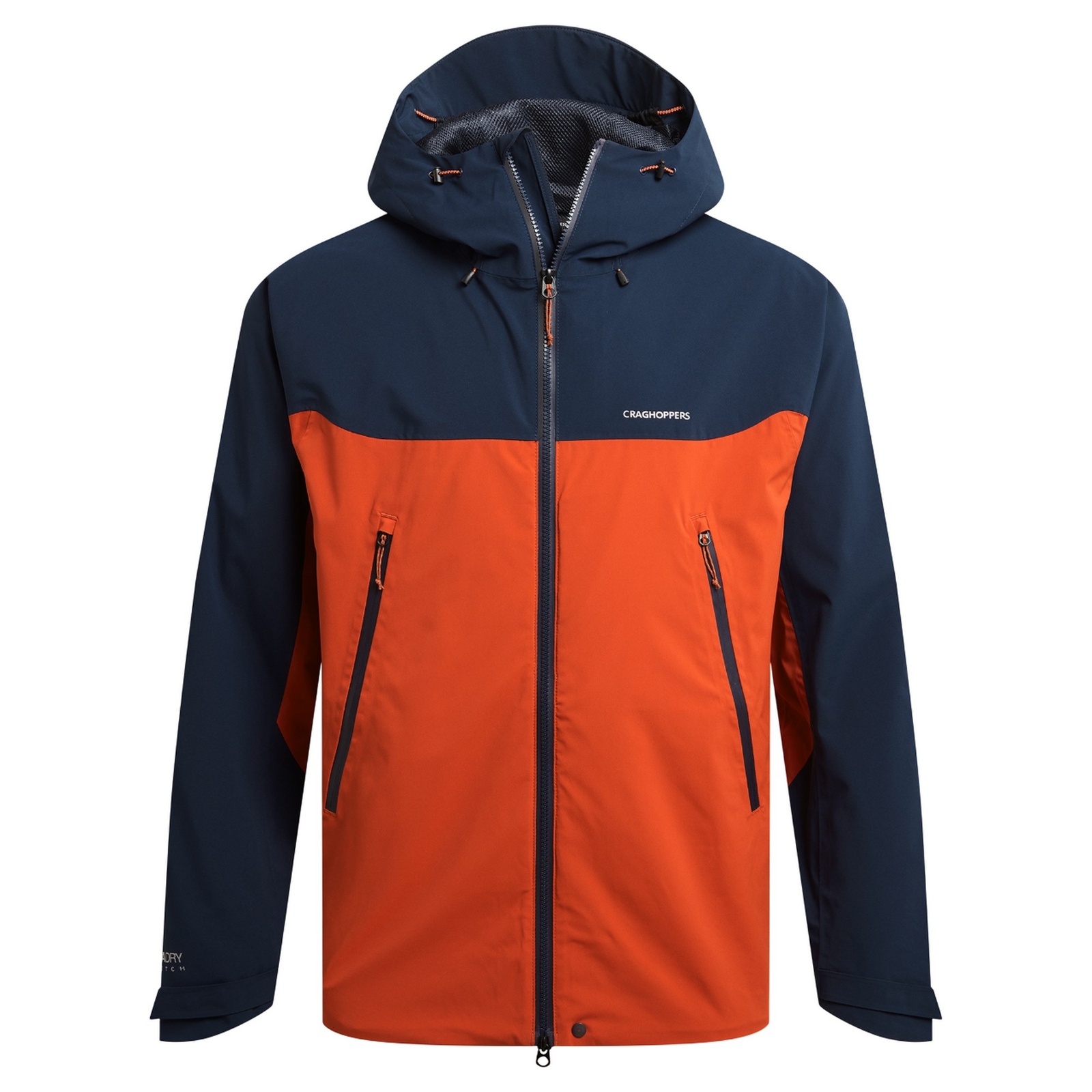 Waterproof Jacket Diggory Mixed Blue Navy/Carnelian Orange