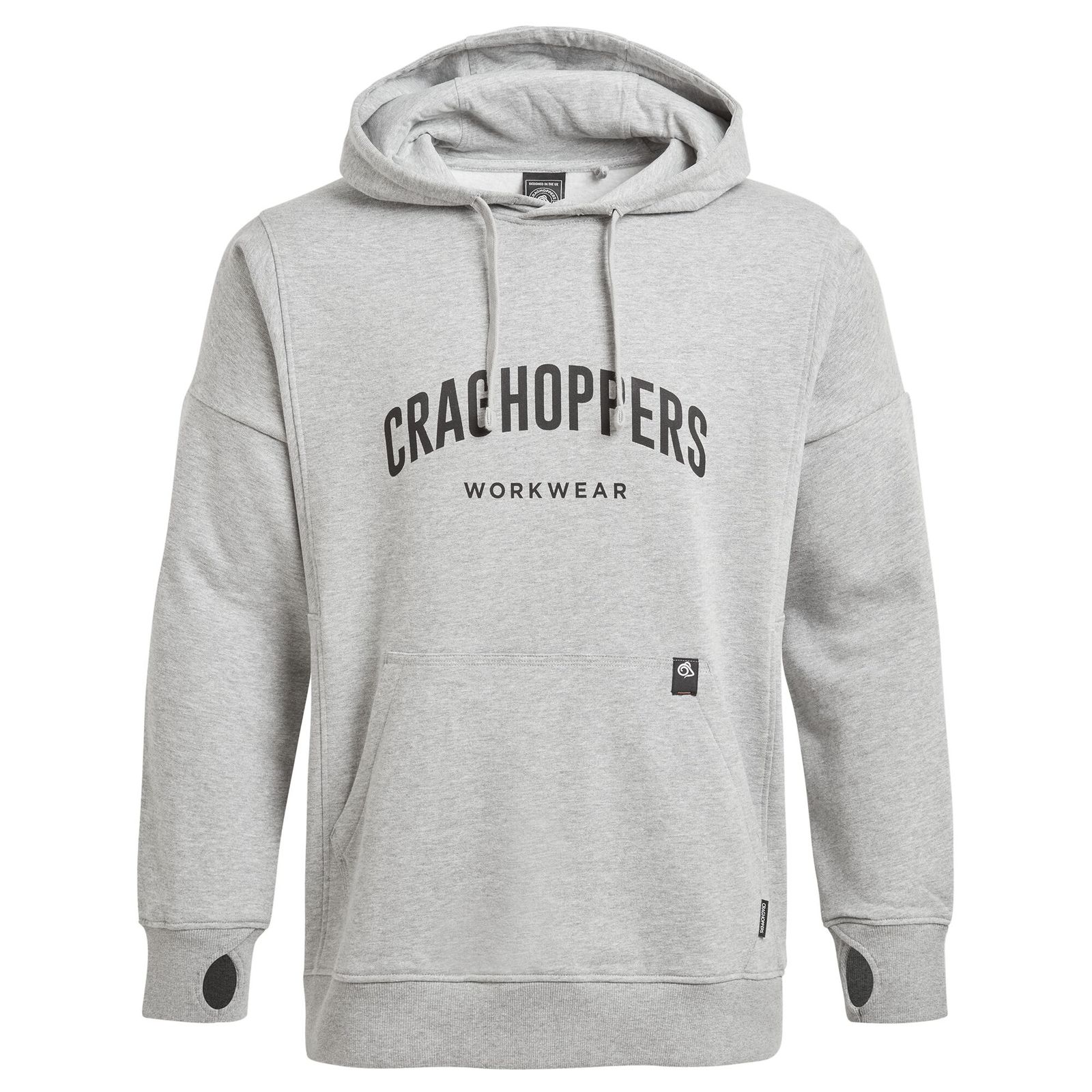 Craghoppers Men's  Hoodie Workwear Oulston Organic Cotton Soft Grey Marl in Size M, BrandAlley