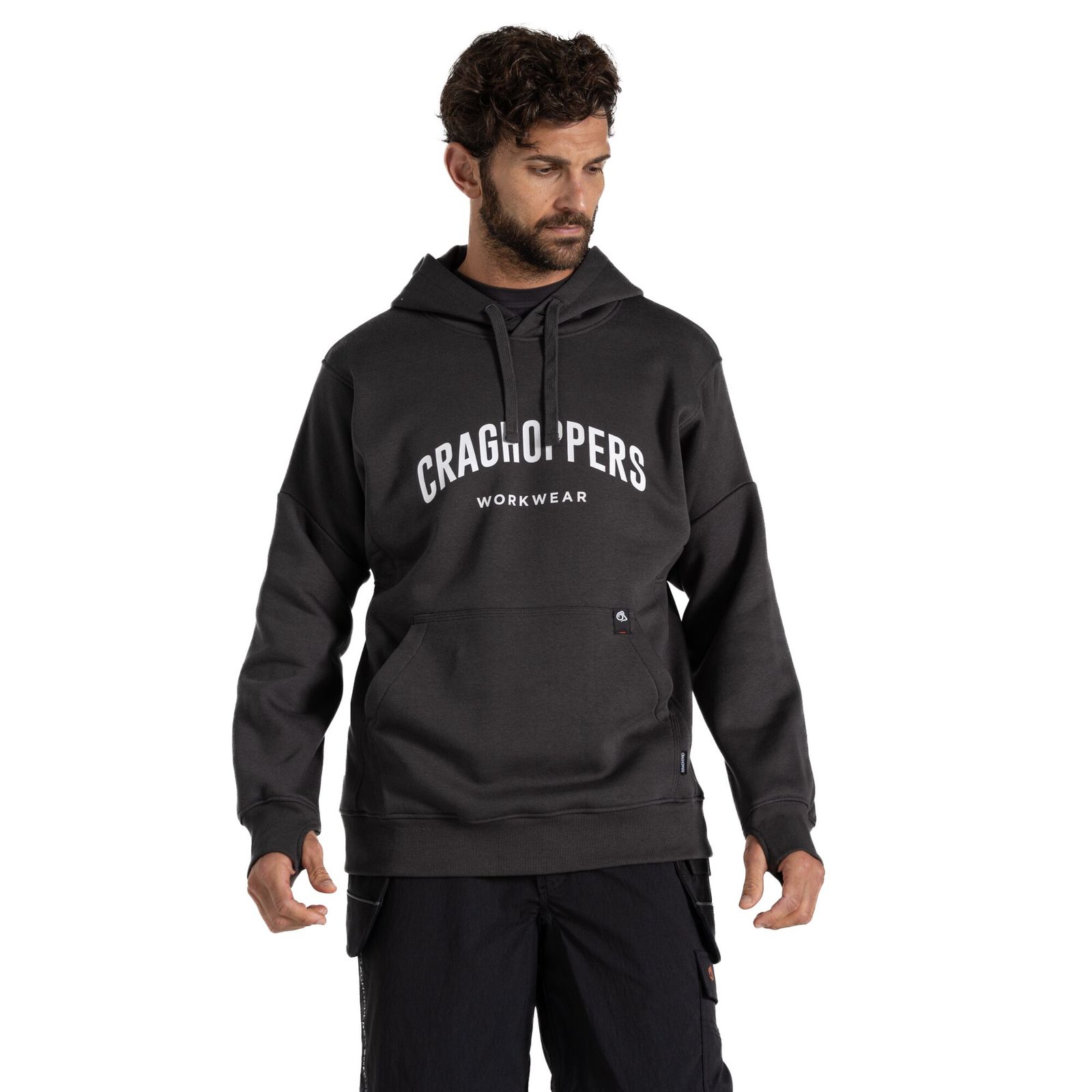 Craghoppers Men's  Hoodie Workwear Oulston Organic Cotton Carbon Grey in Size XXL, BrandAlley