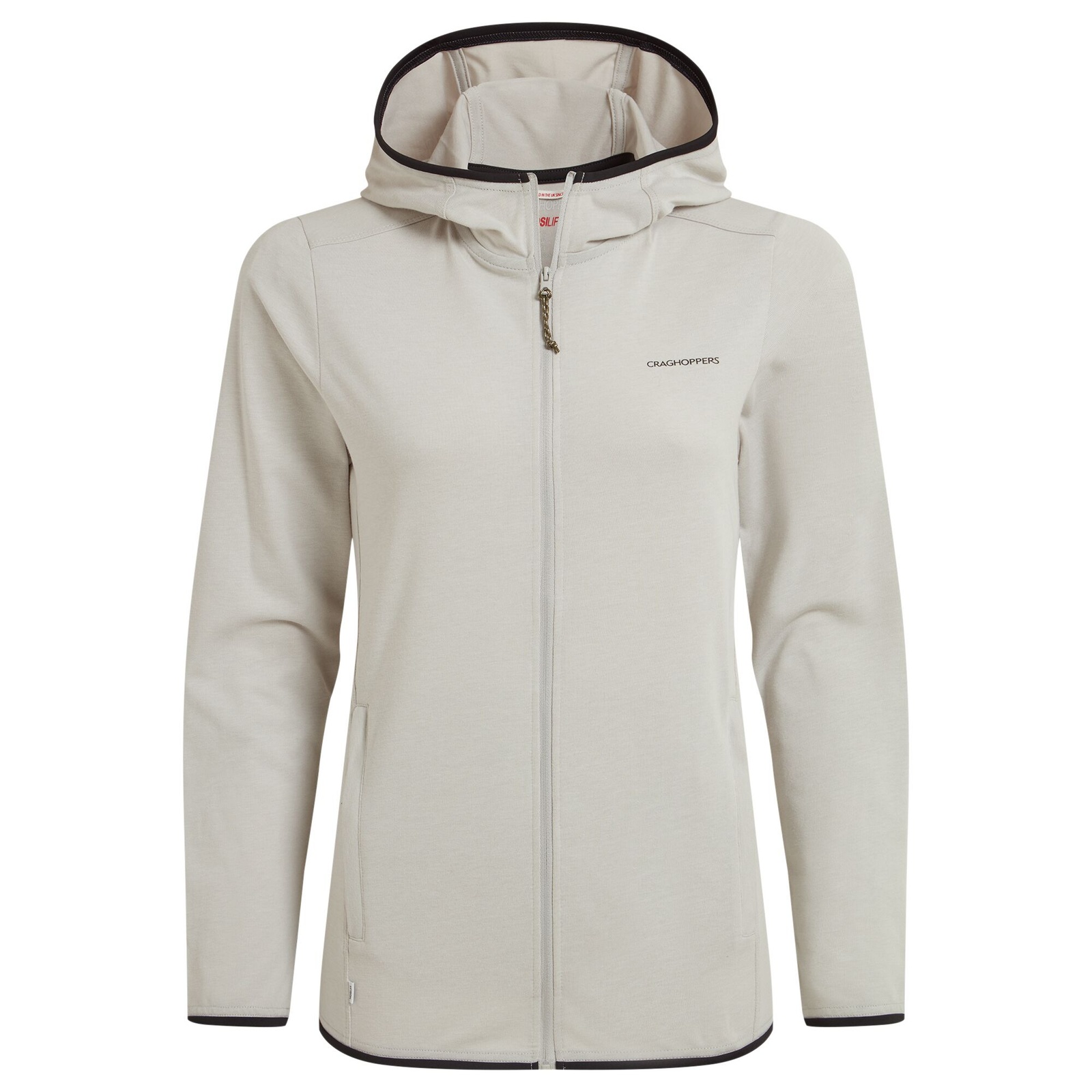 Hooded Jacket Afia Polyester Light Grey Marl