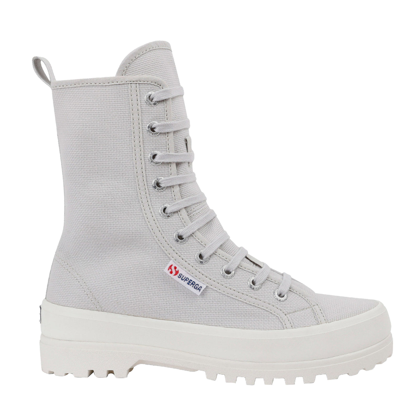 Superga Women's   Grey High Tops 2641 Alpina Mixed Silver/Avorio in Size 5.5, BrandAlley