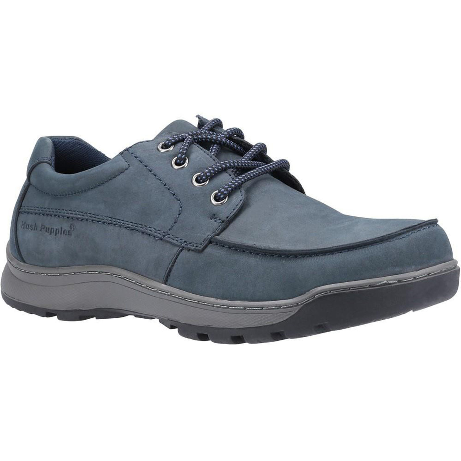 Hush Puppies Men's   Navy Shoes Tucker Leather in Size 12, BrandAlley