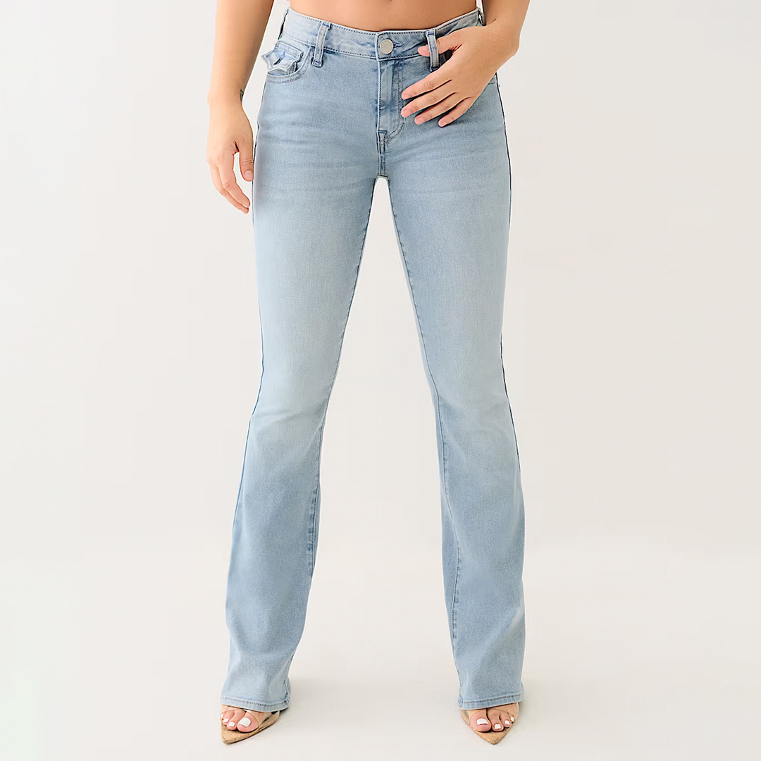 True Religion Blue Becca Flap Bootcut Stretch Jeans – Size 28