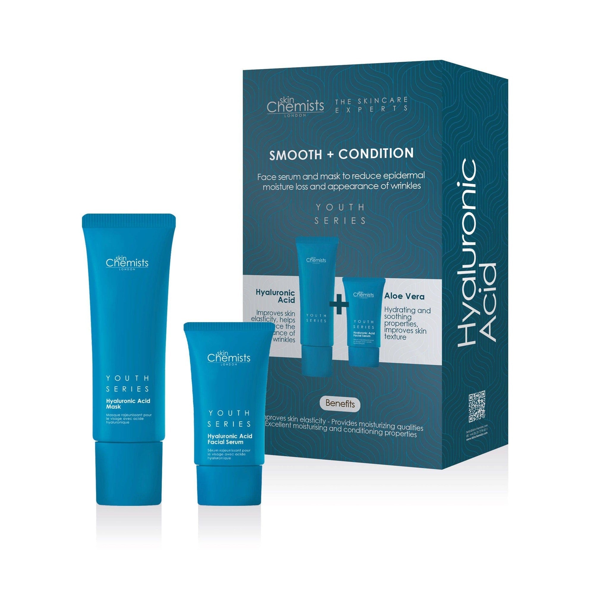 Youth Series Hyaluronic Acid Mask + Hyaluronic Acid Facial Serum 80ml - Skinchemists - Modalova