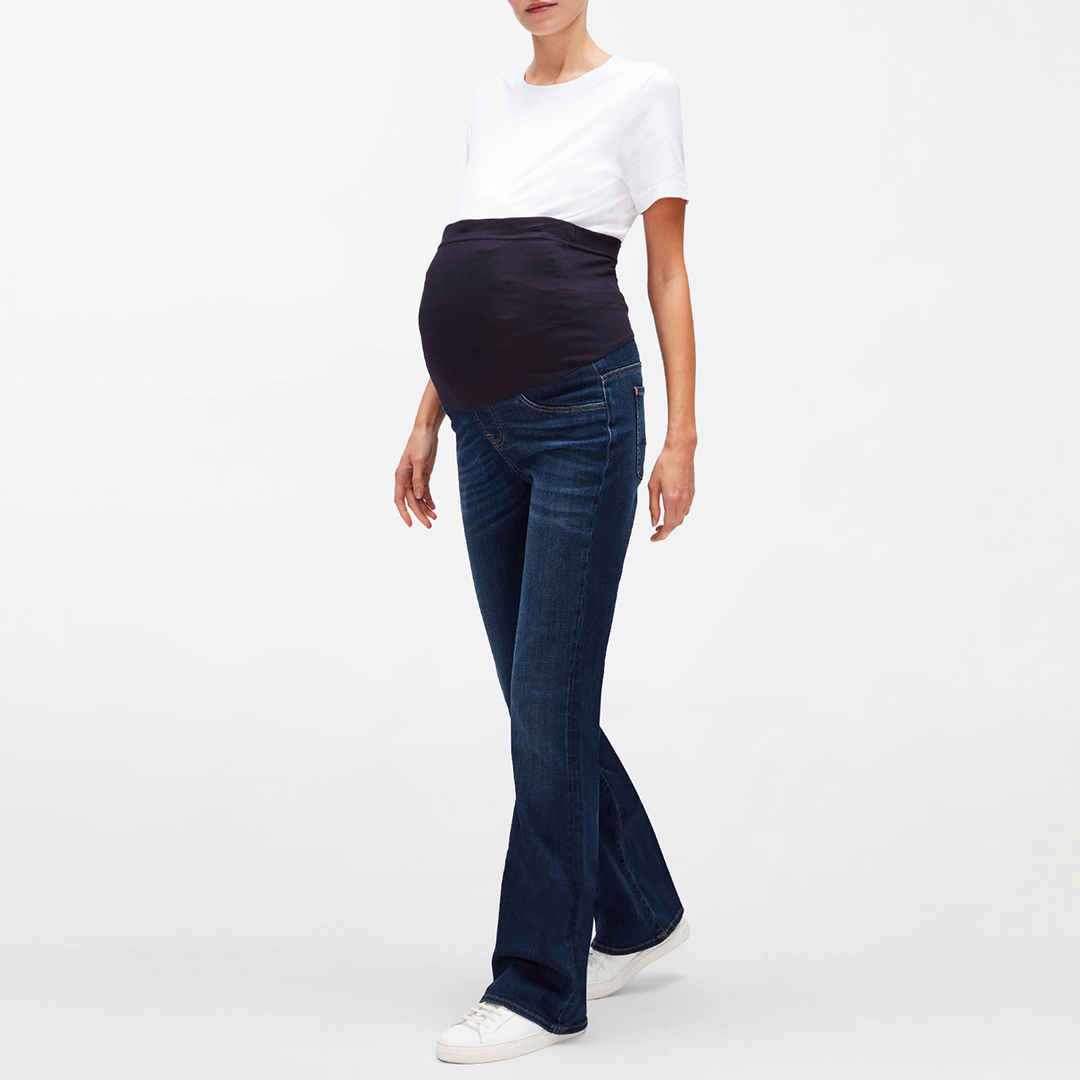 Dark Blue Maternity Bootcut Jeans