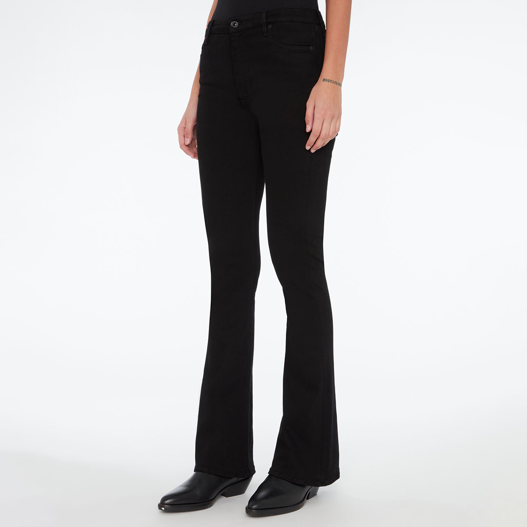 Black Slim Fit Bootcut Jeans