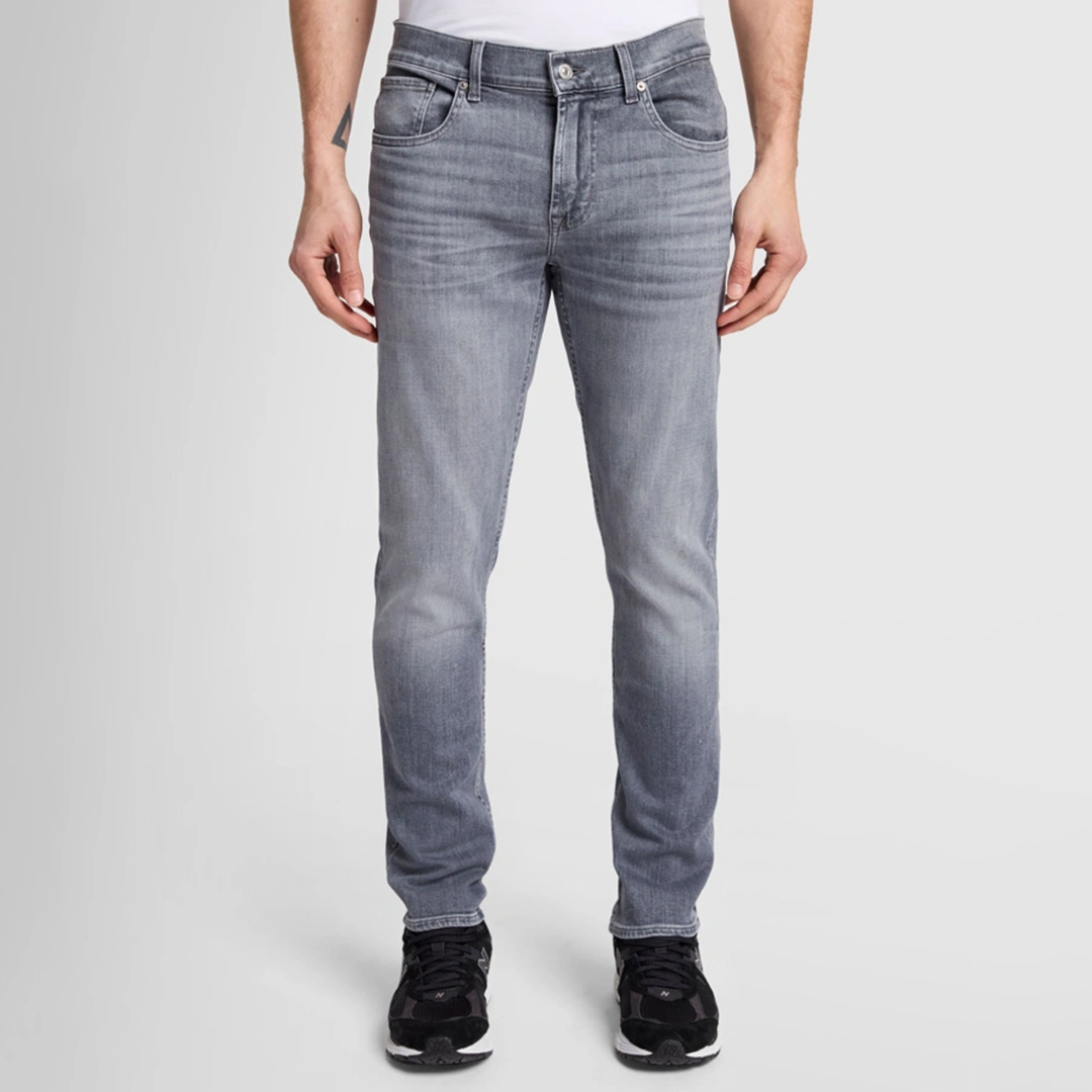 Washed Grey Slimmy Tapered Stretch Jeans