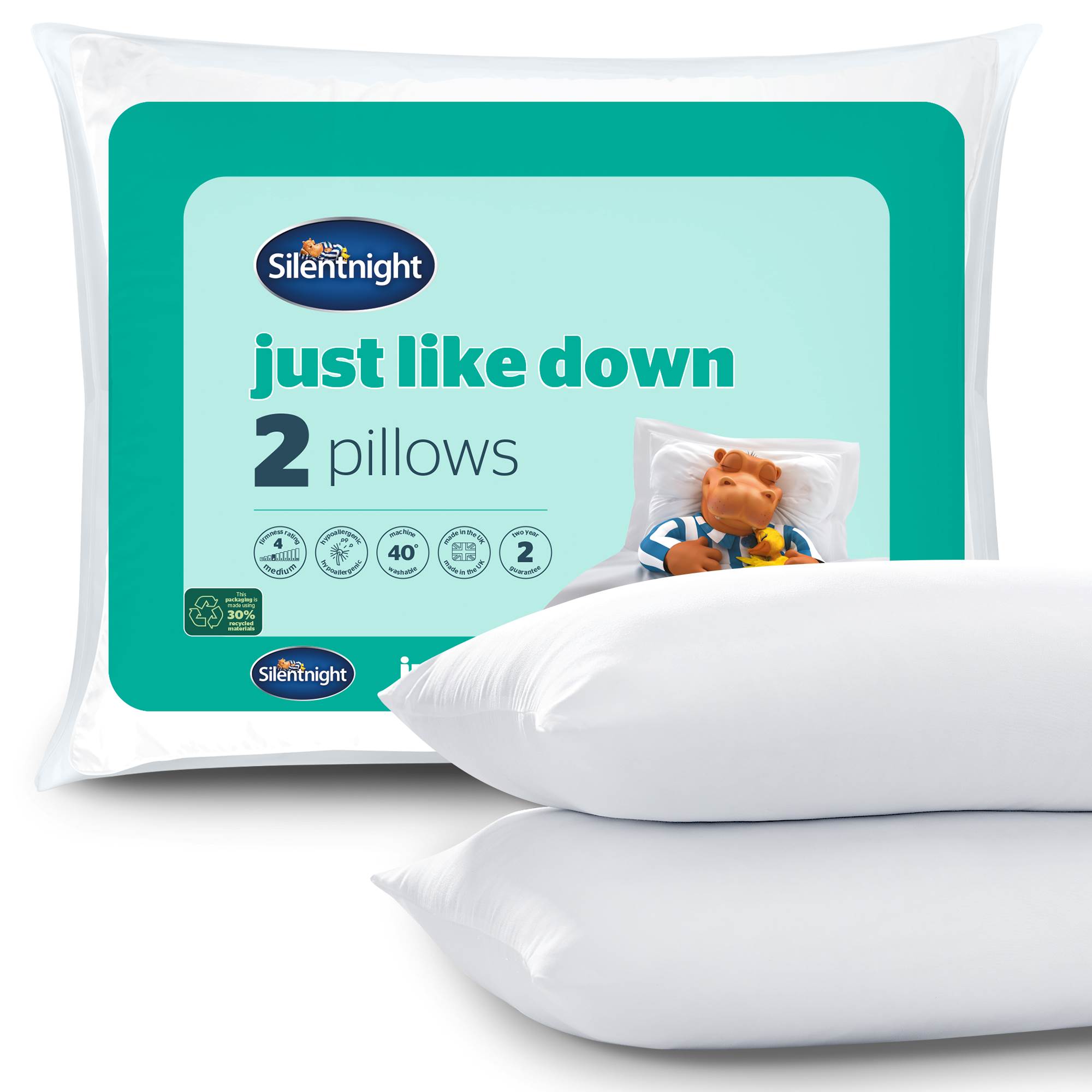 Silentnight    White Just Like Down Pillows , BrandAlley