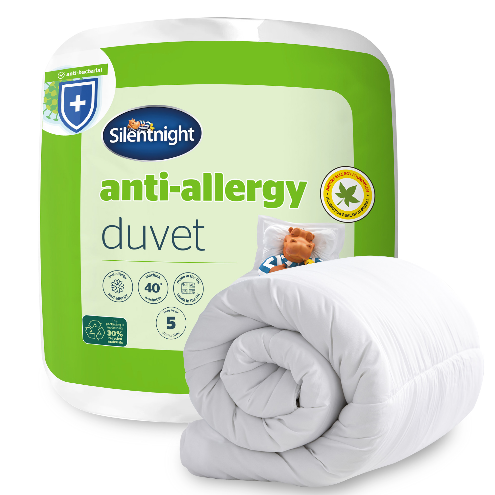 Silentnight    White Anti Allergy Duvet - 10.5 Tog - King in Size Kingsize, BrandAlley