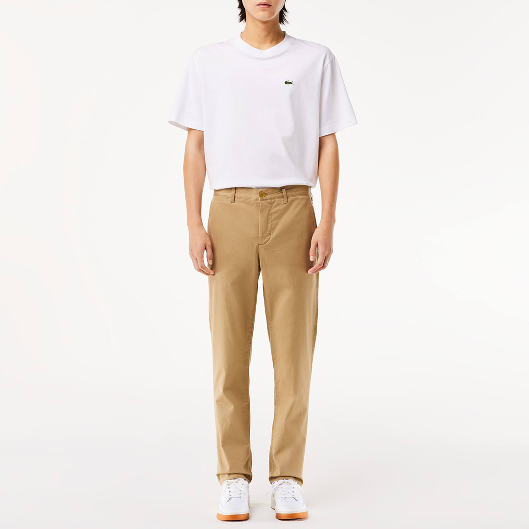 Lacoste Men's   Beige Straight Chino Trousers in Size 40 32, BrandAlley