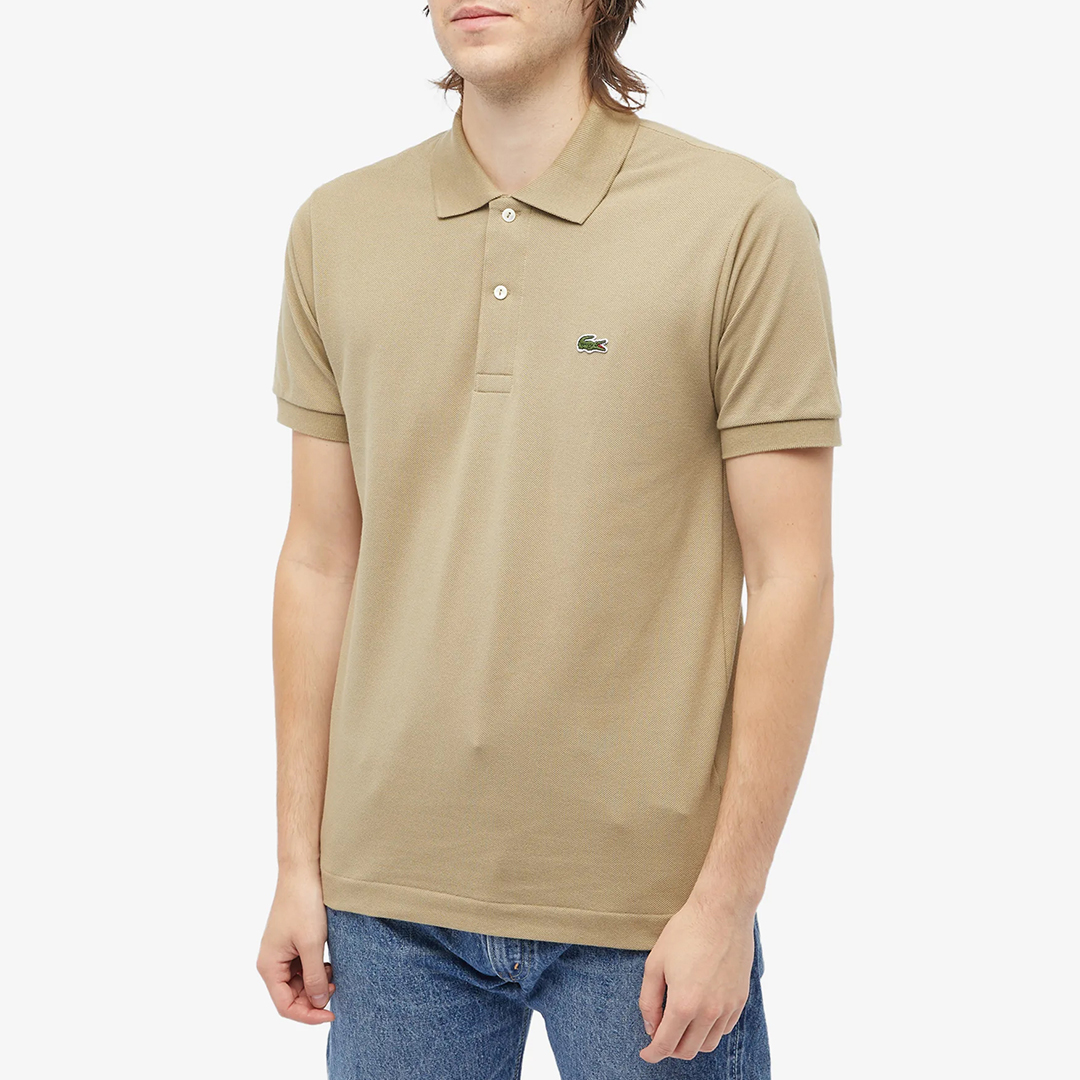 Lacoste Men's   Beige Original Piqué Cotton Polo Shirt in Size S, BrandAlley