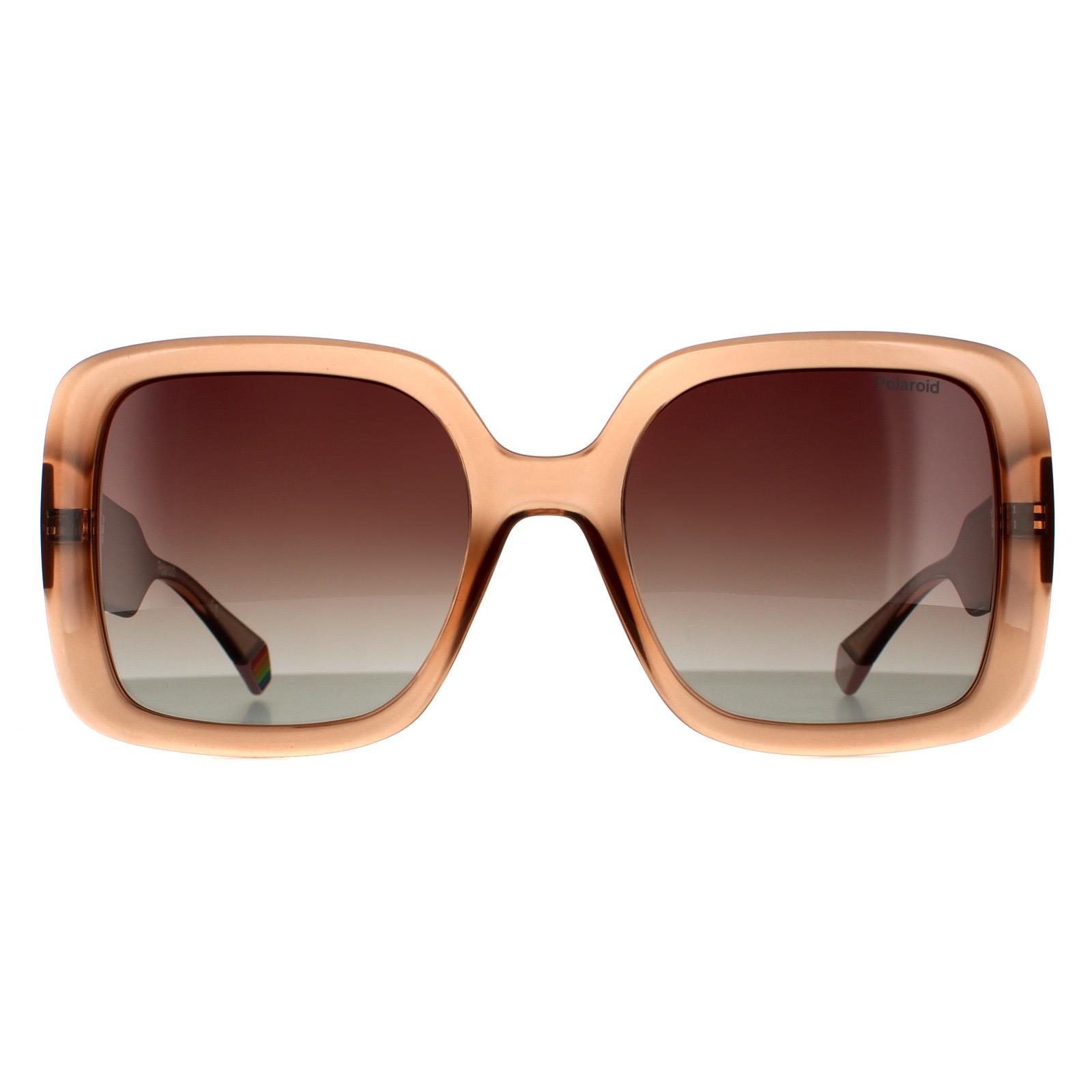 Polaroid Women's   Beige Square Sunglasses 54Mm in Size Extra Large, BrandAlley