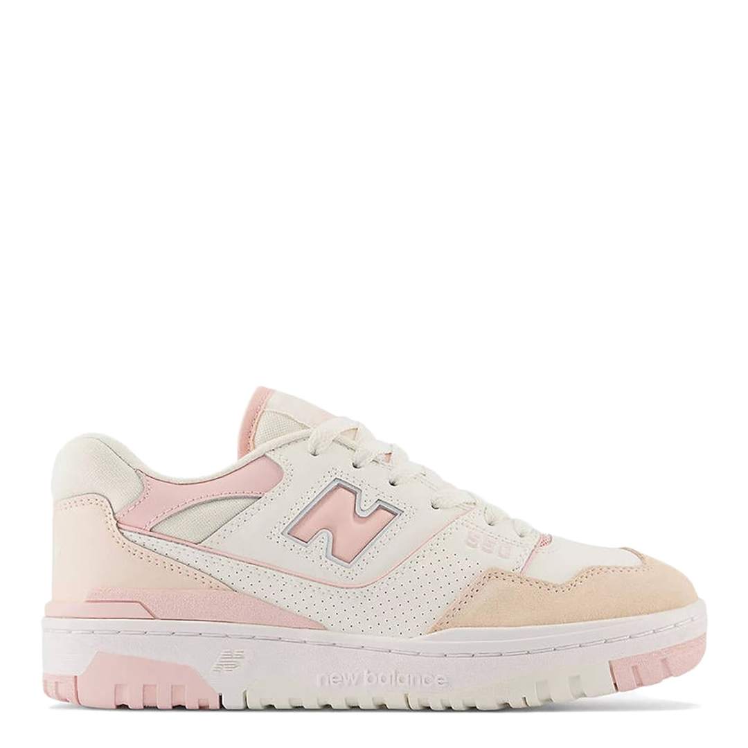 Unisex White Pink New Balance 550 Trainers