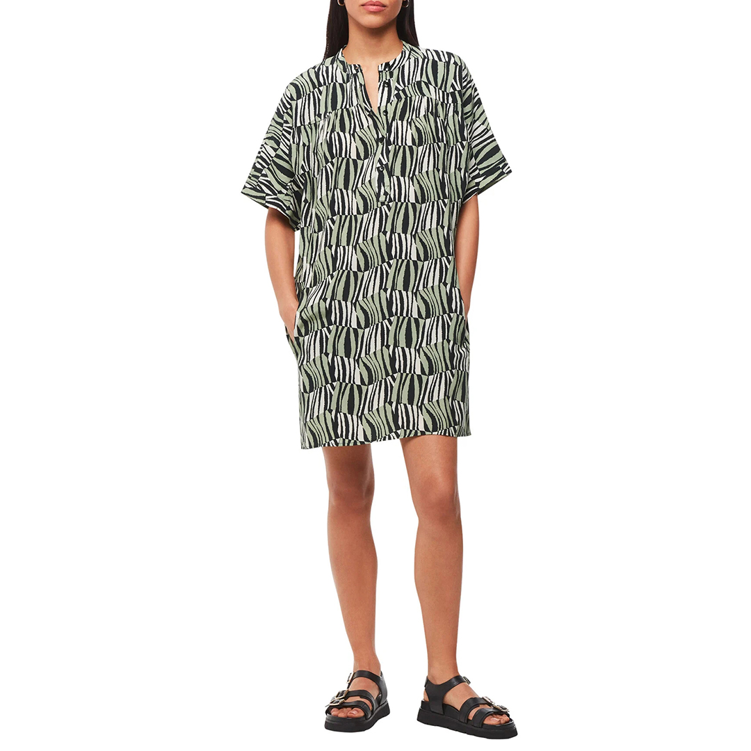 WHISTLES Women's   Checkerboard Tiger Print Dress in Size 20, BrandAlley