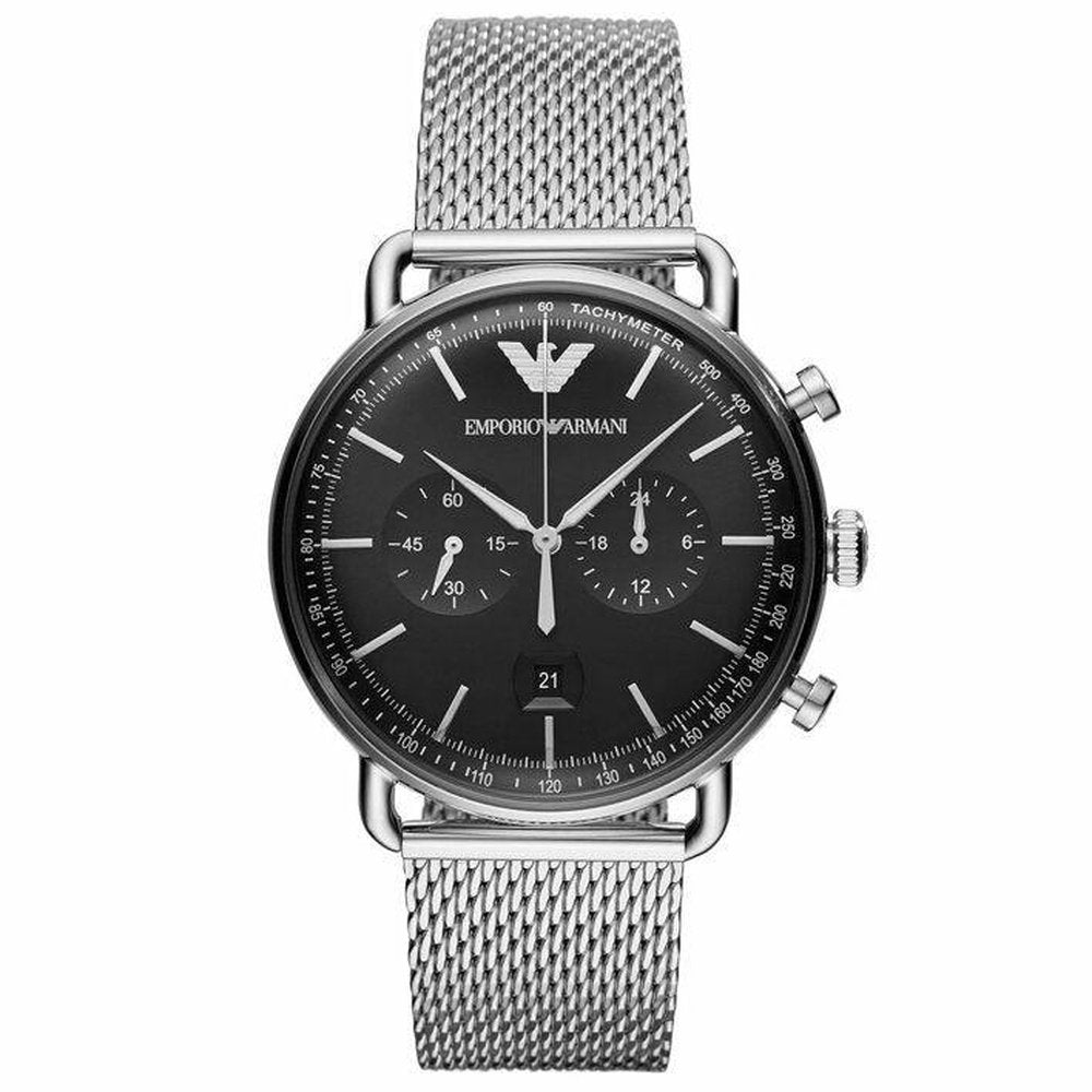Emporio Armani Men's   Silver Ar11104 Dress Quartz  Watch , BrandAlley