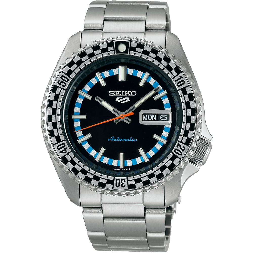Seiko 5 Sports SRPK67K1 Black & White Checker Flag Automatic Men’s Watch