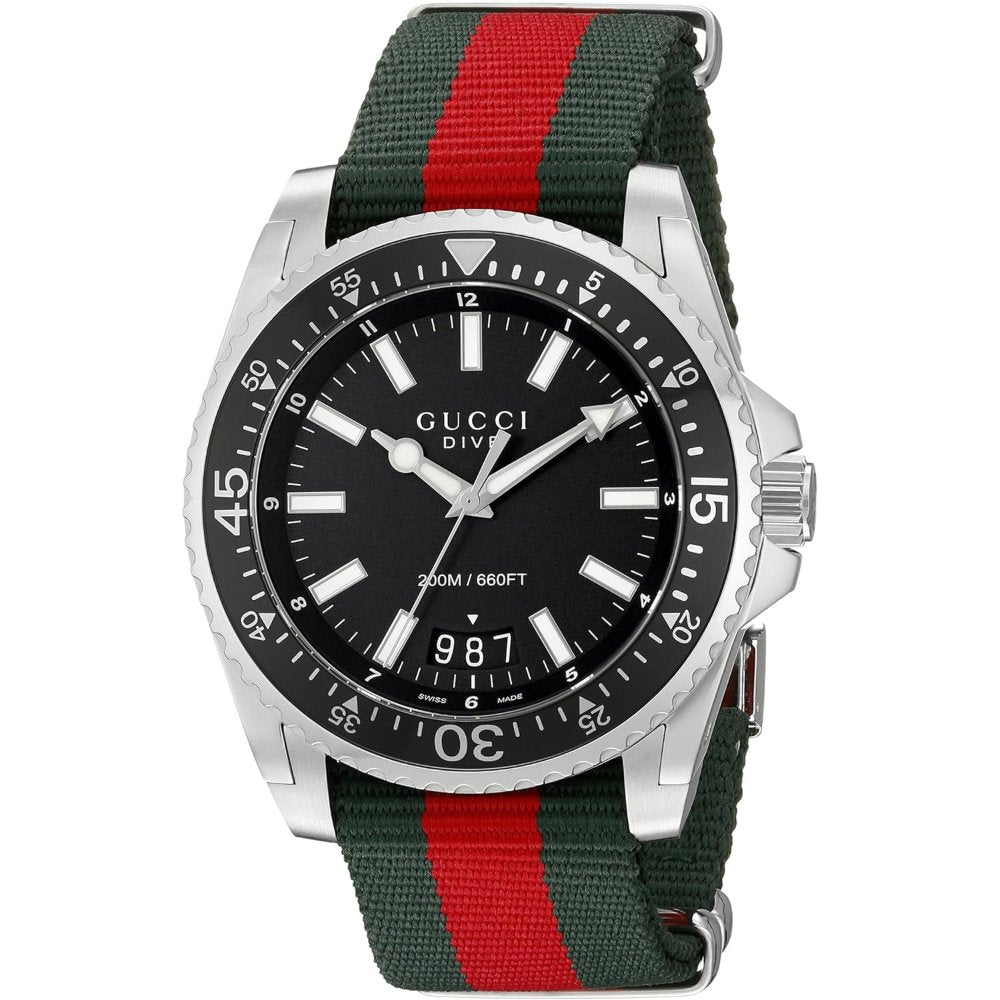 Gucci Men's    Ya136206 Black Dial Dive  Watch , BrandAlley