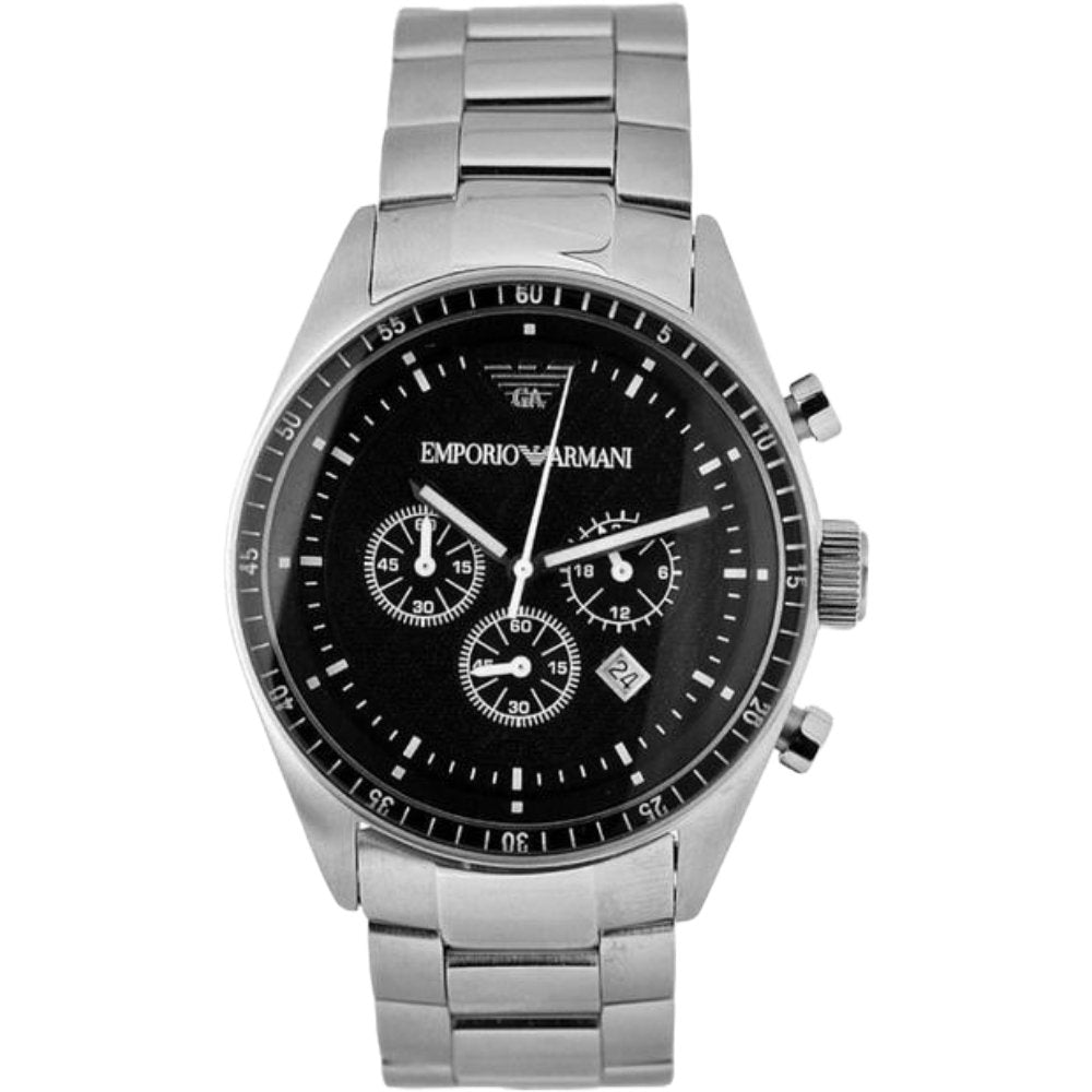 Emporio Armani Men's   Silver Ar0585 Chronograph  Watch , BrandAlley