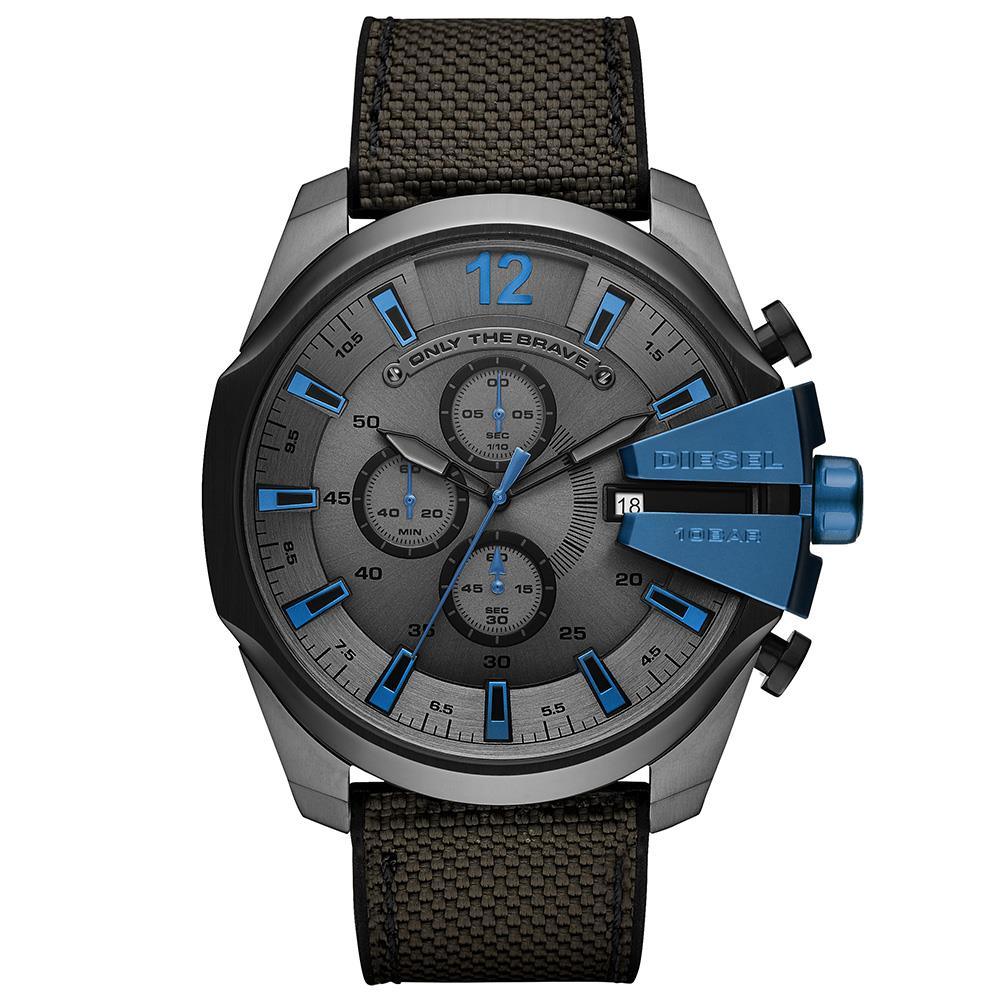 Diesel Men's  DZ4500 Mega Chief Chronograph Quartz Dark Grey Dial  Watch , BrandAlley