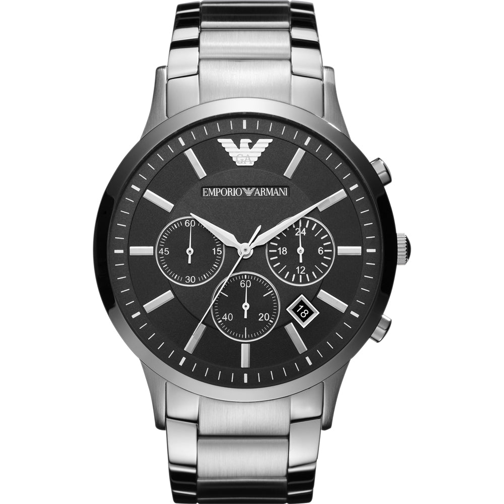 Emporio Armani Men's   Silver Ar2460 Sportivo Chronograph  Watch , BrandAlley