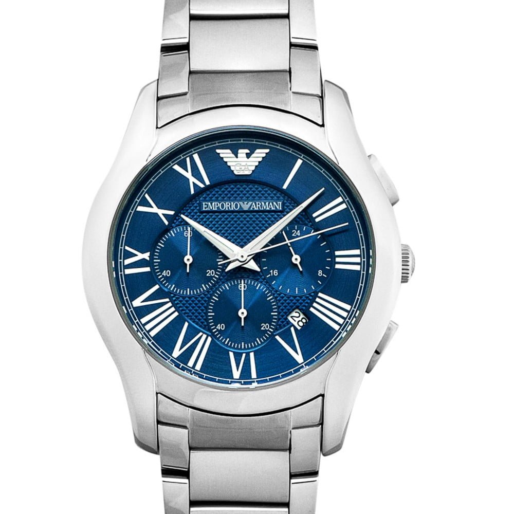 Emporio Armani Men's   Silver Ar11082 Blue Dial Chronograph  Watch , BrandAlley