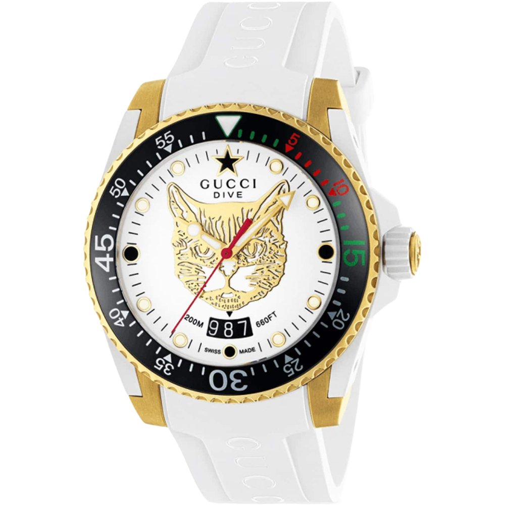 Gucci Women's   White Ya136322 Dive Watch , BrandAlley