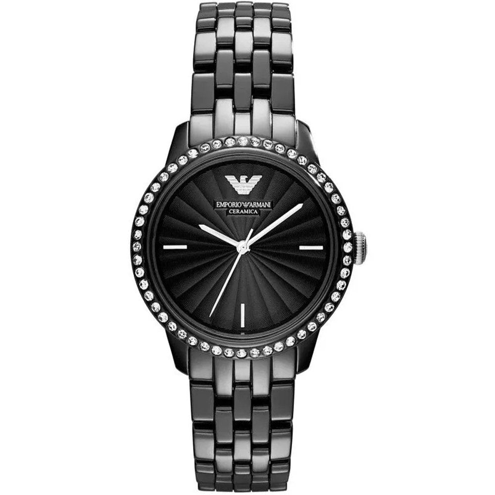Emporio Armani Women's   Black Ar1478 Ceramica Crystal Watch , BrandAlley