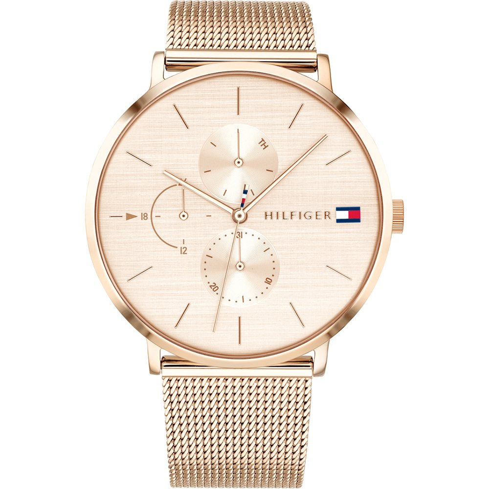 Tommy Hilfiger Women's   Black 1781944 Rose Gold Jenna Watch , BrandAlley