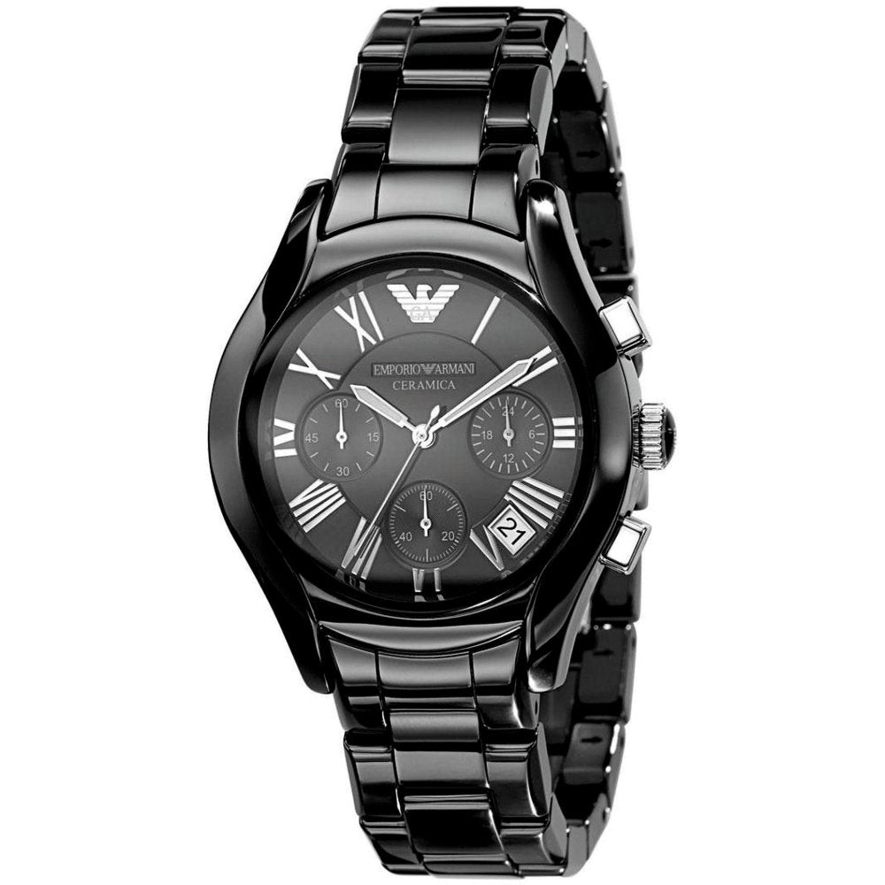 Emporio Armani Men's   Black Ar1401 Chronograph Ceramica  Watch , BrandAlley