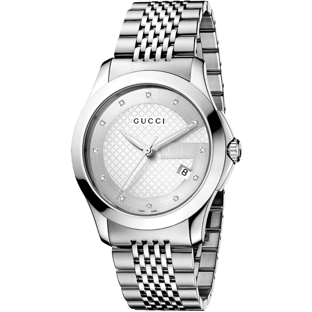 Gucci Men's   Silver Ya126404 G-Timeless Dial  Watch , BrandAlley