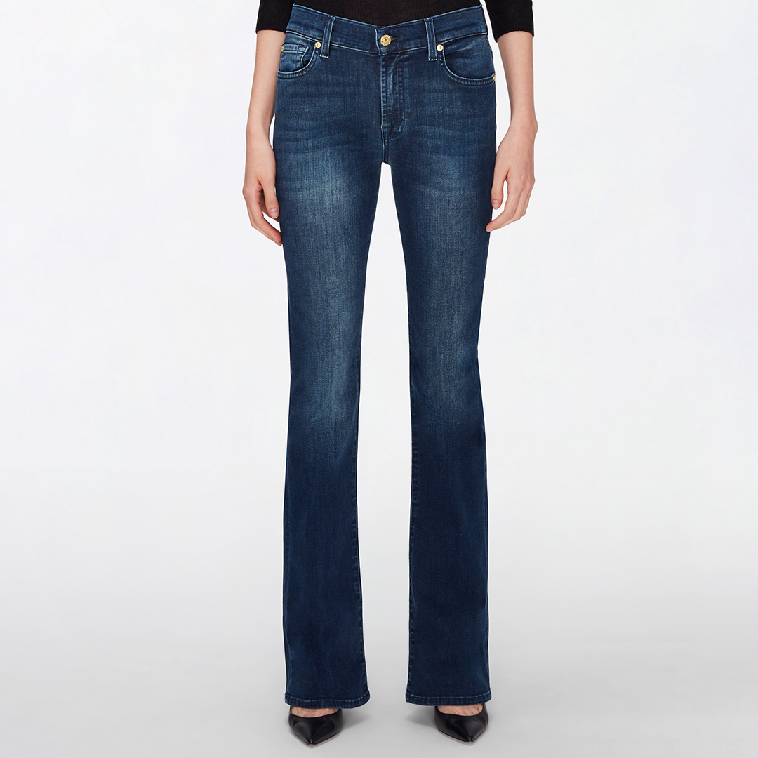Dark Blue Bootcut Stretch Jeans