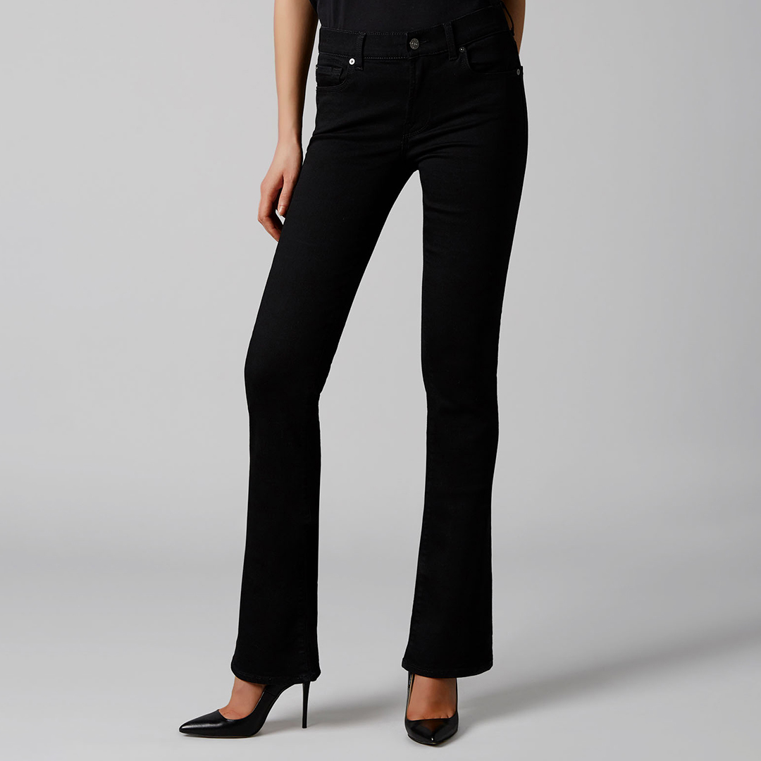 Black Bootcut Stretch Jeans