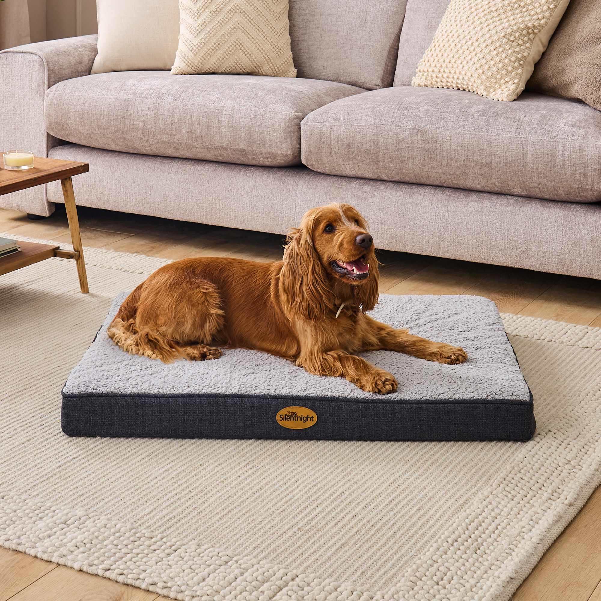Silentnight    Grey Firm Support Crate Mattress Pet Bed - Extra Large in Size Large, BrandAlley