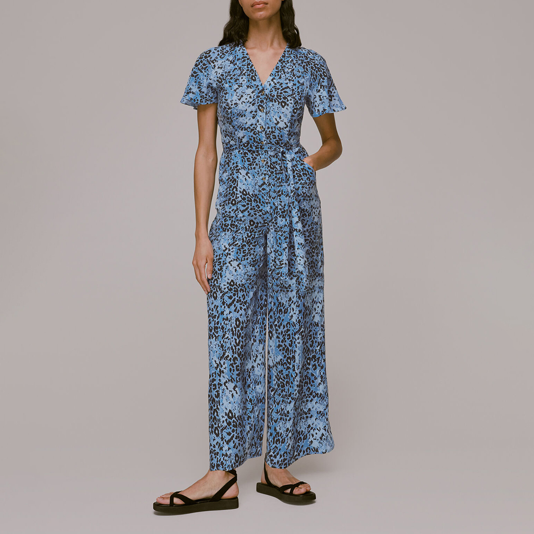 Blue Jemma Spot Print Jumpsuit