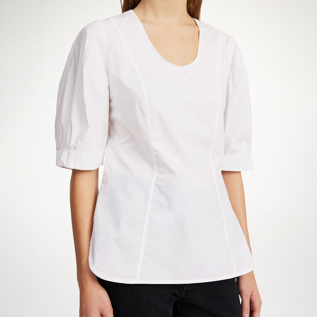 White Liomas Structured Blouse