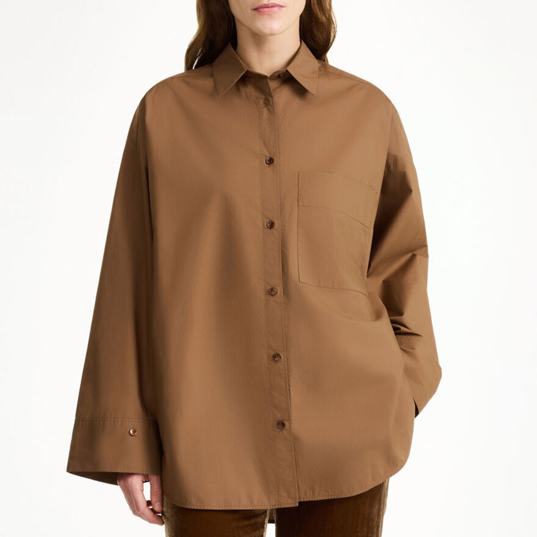 Coffee Derris Oversized Shirt