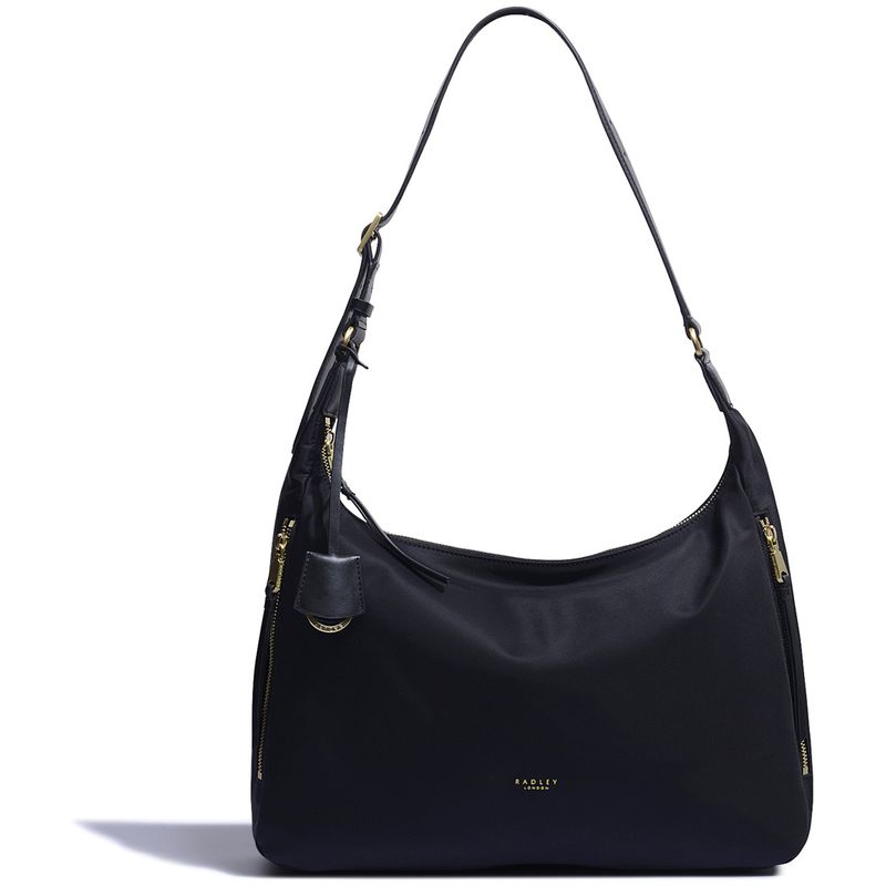 Black Finsbury Park Zip top Shoulder Bag