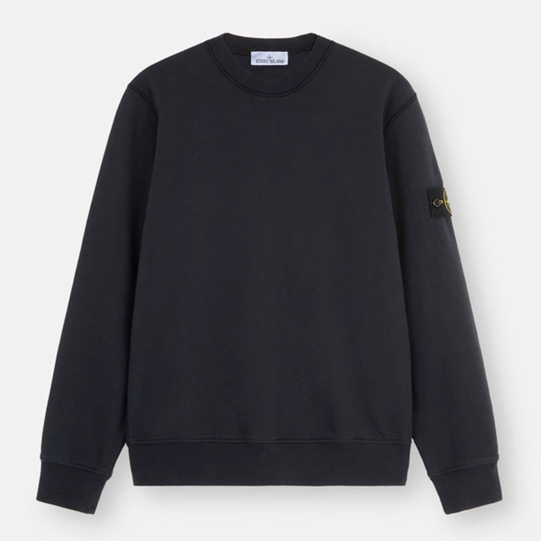 Navy Washed Crew Neck Sweatshirt