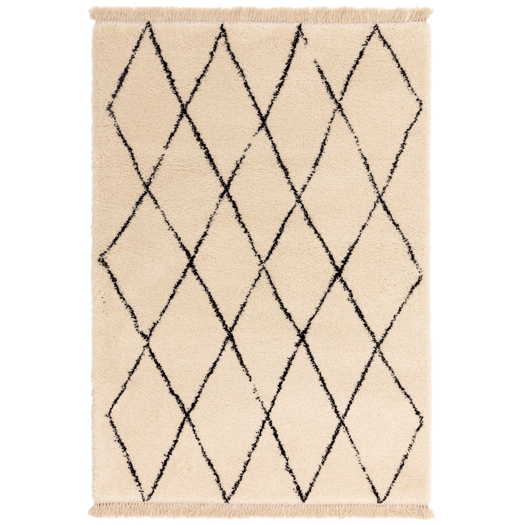 Asiatic   Rocco RC08 Cream Diamond Rug 120x170cm, BrandAlley