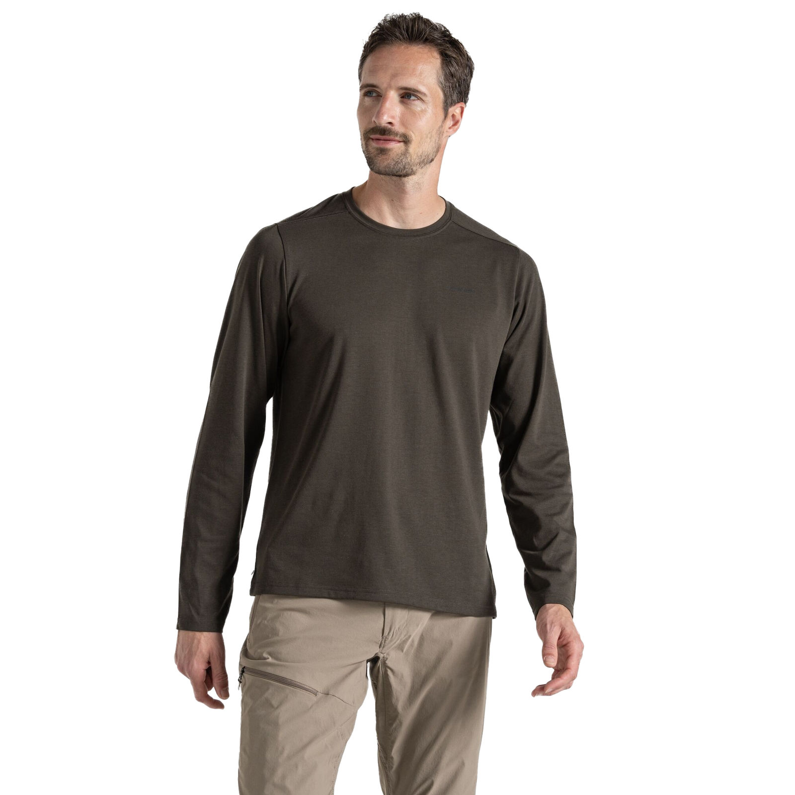 Mens Abel Nosilife Long-Sleeved T-Shirt Woodland Green
