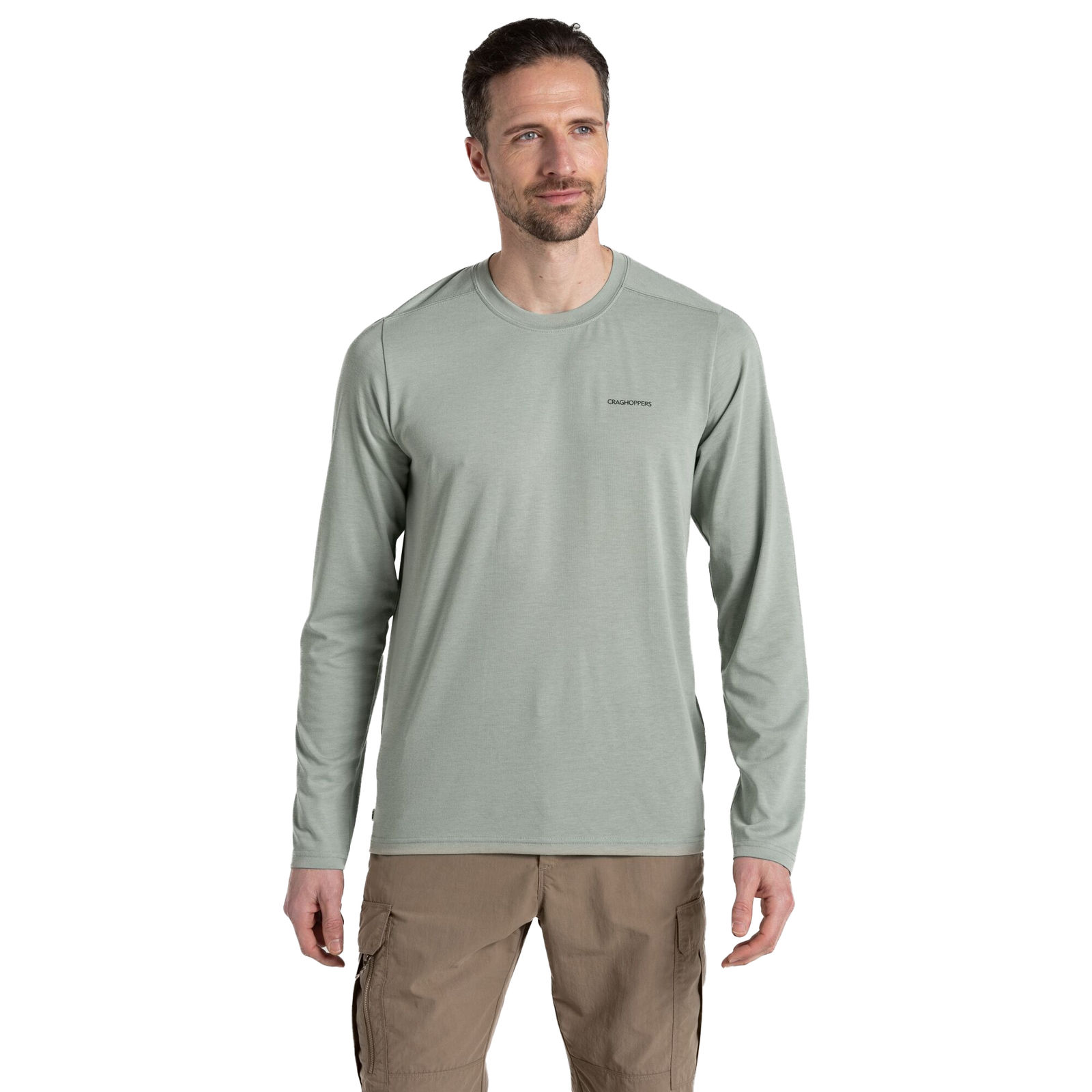 Mens Abel Nosilife Long-Sleeved T-Shirt Lichen Green