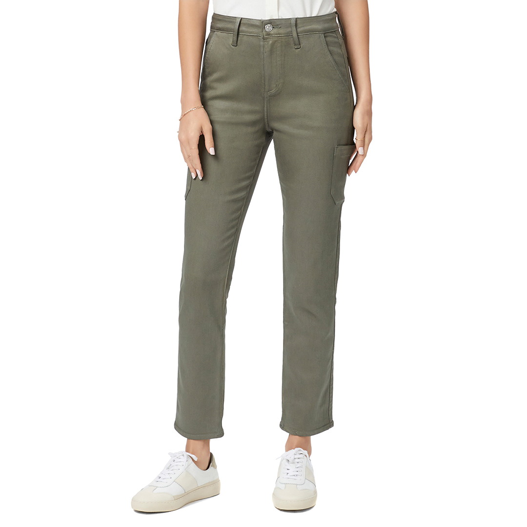 Khaki Coated Jolie Trousers