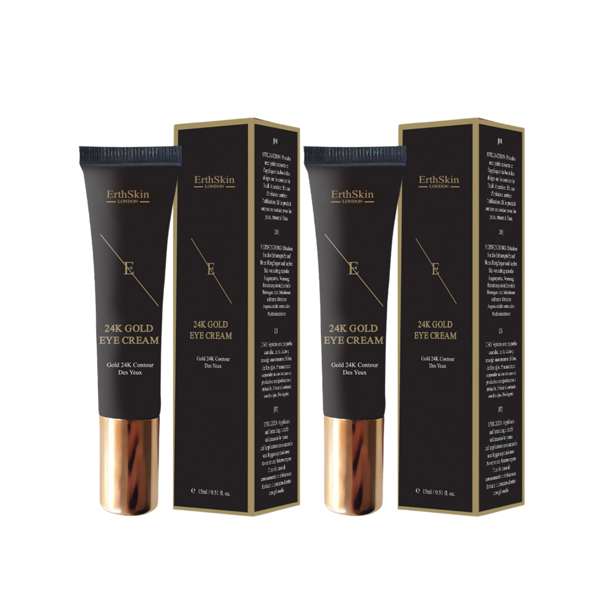 Erth Skin London    Black Under Eye Cream 24K Gold X 2 , BrandAlley