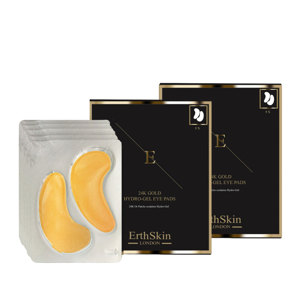 Erth Skin London    Black Collagen Gold Under Eye Patch 24K Gold - 5X2 Pads X2 , BrandAlley