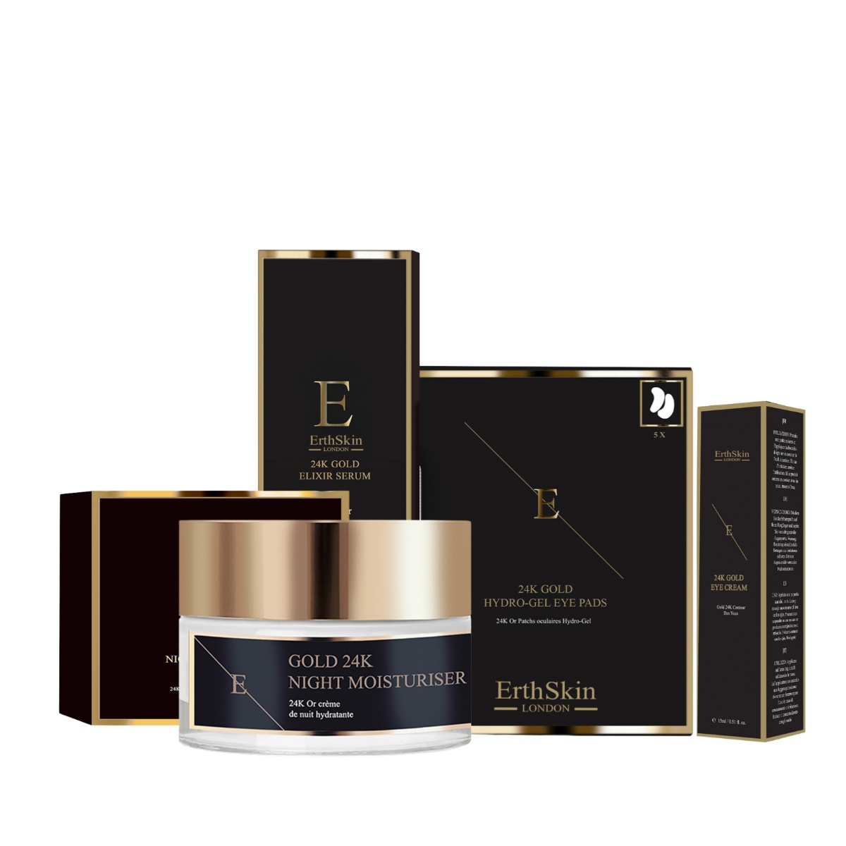 ANTI-WRINKLE ELIXIR SERUM 24K GOLD + ANTI-WRINKLE Night MOISTURISER 24K GOLD+UNDER EYE CREAM 24K GOLD + COLLAGEN GOLD UNDER EYE PATCH 24K GOLD - 5X2 P