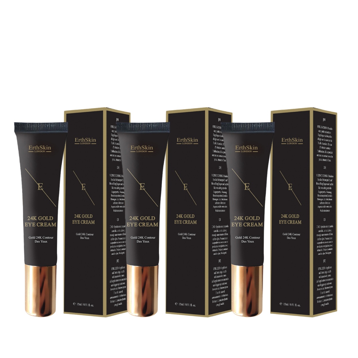 Erth Skin London    Black Under Eye Cream 24K Gold X 3 , BrandAlley
