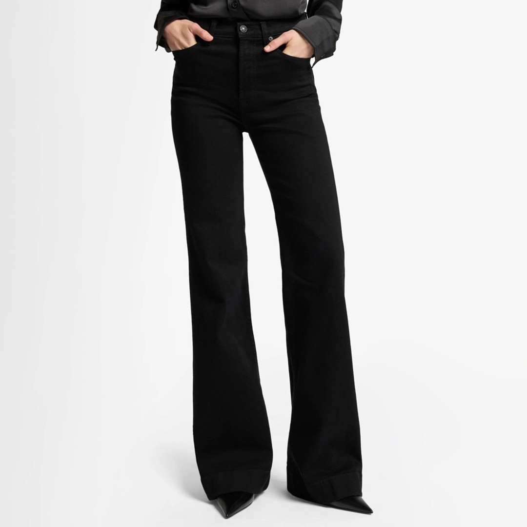 Black Modern Dojo Wide Jeans